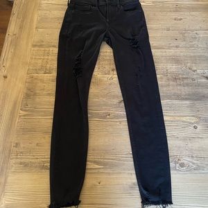 Express Ankle Leggings Mid Rise Ripped Jeans